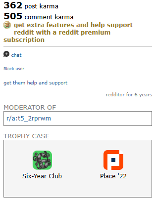 REDDIT ACCOUNT with 867 karma, Post KARMA 362 and Comment Karma 505, 6 years 10 months